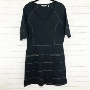 Athleta Black & Gray A Line Dress with Pockets Women's Size Medium